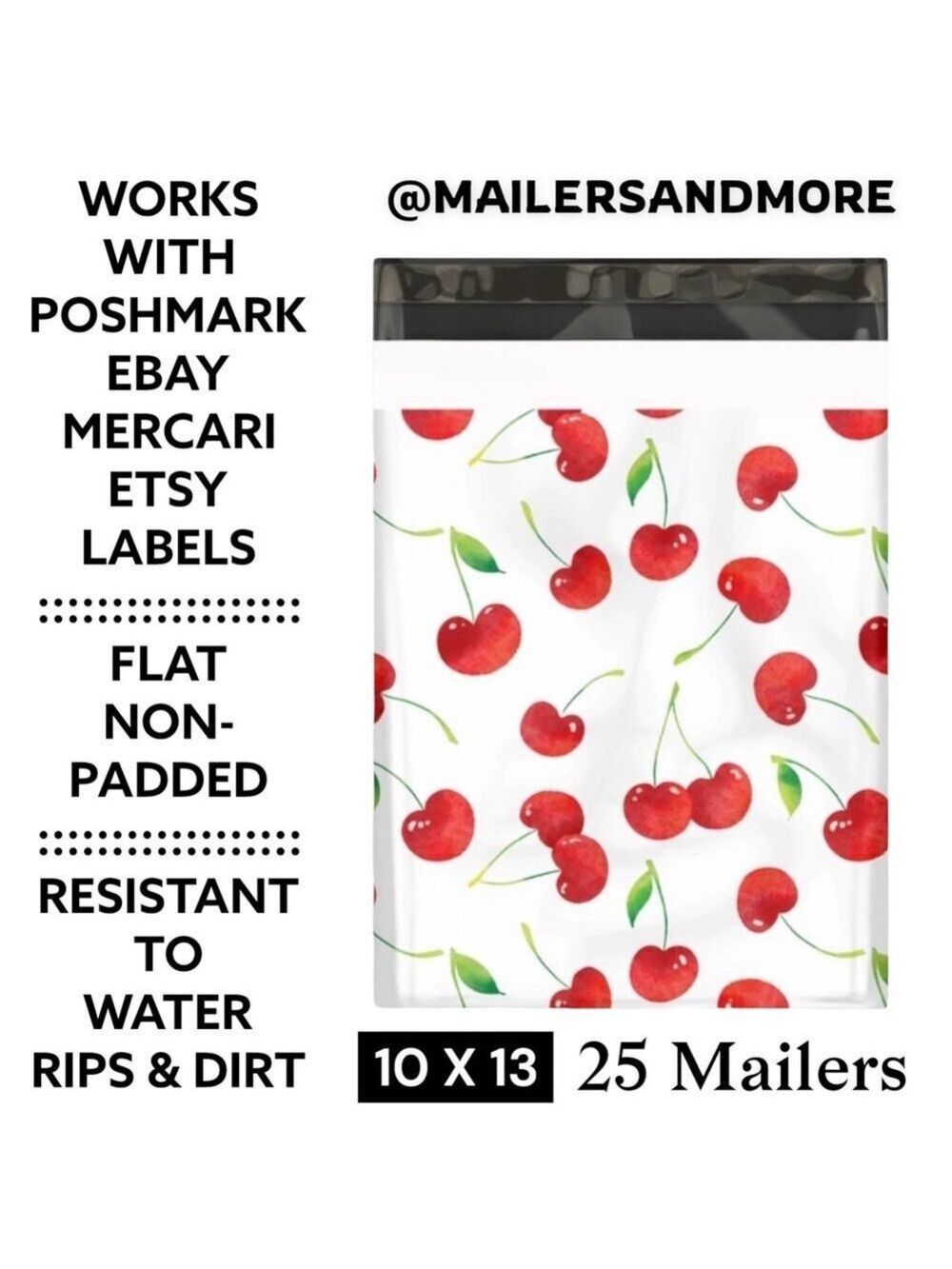 25 10X13 Poly Mailers, Cherry Shipping Envelopes PRICE IS FIRM - Picture 3 of 15